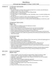 Junior Sous Chef Resume Samples Velvet Jobs