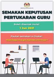 Tarikh rasmi semakan keputusan ini telahpun disahkan oleh kpm. Pertukaran Guru Posts Facebook