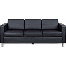 Owners say the bombay leather sofa is a comfortable piece of furniture that looks stunning in any. Interion Antimicrobial Upholstered Leather Sofa Black 695737 Am Globalindustrial Com