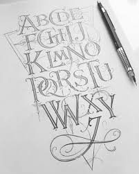 Drawing from the branches of leaves, flowers. Mateusz Witczak Designs From A To Z Alphabet Handlettering Lettering