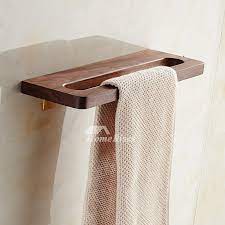 How to find your best bath towel. Walnut Wooden 15 Inch Bathroom Towel Bar Luxury Bathroom Towel Rack Wall Mounted Brass Bracket