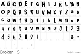 Broken 15 by Eduardo Recife at DailyFont.com