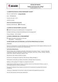 Check spelling or type a new query. Fiche De Poste Adjoint Technique De CollaÆ'a Ge