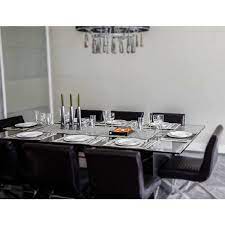 Clear Rectangle Glass Table Top