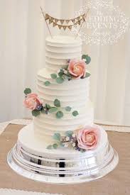 Rustic Buttercream Wedding Cake With Sugar Pink Roses Greenery Wax Flower And Hessian Wedding Cake Fresh Flowers Wedding Cake Decorations Modern Wedding Cake
