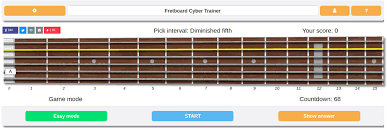 Guitar Fretboard Intervals Exercise Tool