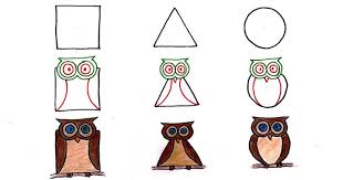 A portrait of a person emerges, with many details such as hair, hands and fingers, feet and a body. How To Draw Any Animal From A Square A Triangle And A Circle Bored Panda