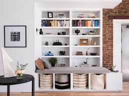 The ebern designs acencion bookcase headboard lends an ultramodern minimalist design perfect as a focal point and conversation piece, the bookcase headboard includes 2 large shelves where you. 20 Built In Bookshelf Styling Tips Hgtv