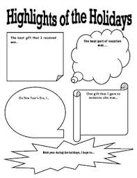Highlights Of The Holidays New Year Reflection Activity Reflection Activities School Counseling Activities New Years Activities