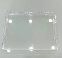 Factory Wholesale Rectangle Clear Acrylic Serving Tray with Handles for  Home Decor
