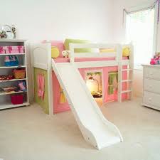 Make sure the two pieces of 6 feet go hand in hand. Marvelous Girl Tent Low Loft With Slide Kids Loft Beds Bed With Slide Bunk Bed With Slide