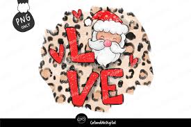Download Love Christmas Santa Leopard Png Graphic By Catandme Creative Fabrica SVG Cut Files