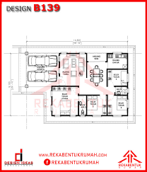 Online concept & idea for your dream home plan (bungalow plan). Design Rumah 4 Bilik Galleries Rekabentukrumah