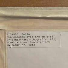 Zeichnete picasso eine folge von 29 allegorischen variationen zum thema taube und. Taube Im Regenbogen P Picasso Farblithiografie Aus Bares Fur Rares