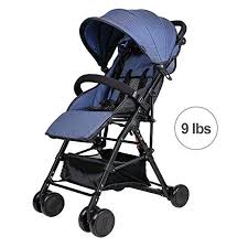 Amazon Com Springbuds Baby Lightweight Stroller Easy To Fold Toddler Portable Pushchair For Travel Light Blue B Stroller Portable Stroller Double Strollers