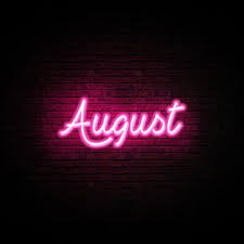Neon Glow September Month Text Effect Neon Glow August Month Neon Light Wallpaper