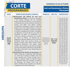 Check spelling or type a new query. Arequipa Corte De Servicio Electrico En 5 Distritos Este Domingo 4 El Buho