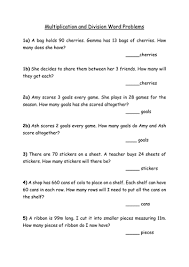 Multiplication word problems generally include keywords like calculating the total number of objects, goods or production. Multiplication And Division Word Problems Teaching Resources