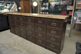 Long Low Cabinet With Metal Valves From Roneo 1950s For Sale At Pamono