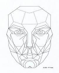 Da Vinci S Ratio Of A Perfect Face Geometric Face Face Drawing Face Template