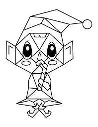 Download and print these geometric coloring pages to print for free to help improve your kid's fine motor skills while having fun. Printable Geometric Christmas Elf With Candy Cane Coloring Page