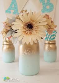 Boy Baby Shower Centerpiece Painted Mason Jars By Beachbluesbaby Boy Baby Shower Centerpieces Baby Shower Centerpieces Baby Shower Decorations