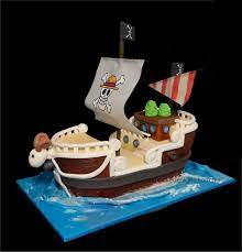 One Piece Going Merry Ship Pirate Ship Cakes One Piece Birthdays Cake