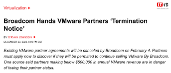 博通宣布终止现有VMware合作伙伴计划，经销商重新签约需营收流水 ...