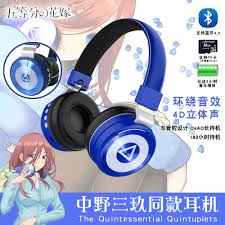 Well is it okay if i can get ur email first? The Quintessential Quintuplets Go Toubun No Hanayome Nakano Miku Cosplay Headset Wireless Bluetooth Earphone Christmas Gift Costume Props Aliexpress