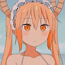 She wears a purple kimono with pink piping and a dark blue sash over the leotard, with the top pulled down. ð'‡ð'œâ„Žð'Ÿð'¢ Miss Kobayashi S Dragon Maid Anime Anime Icons