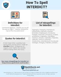 How To Spell Interdict And How To Misspell It Too Spellcheck Net