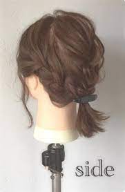 後れ毛で小顔 ヘアアクセが映える編み込みボブアレンジ ヘアレシピ 頭美人 ボブ アレンジ ボブ 編み込み ショートのヘアスタイル