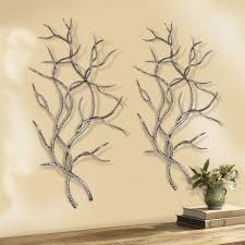 2 Iron Branches Set Of 2 Tree Branch Wall Art Metal Tree Wall Art Tree Wall Art Diy