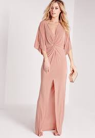 Missguided Robe Longue Rose Manches Kimono Maxi Dress Cocktail Floor Length Chiffon Bridesmaid Dresses Kimono Maxi Dress