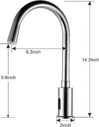 With an infrared light, the faucet will turn on when the infrared light bounces off your hand (or an object) and back into the detector, whereas an. Gangang Led Bathroom Touchless Faucet Hot And Cold Water Automatic Sensor Sink Mixer Led Goose Neck Amazon Com