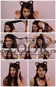 Well this day i was very bored sooooo i decide to create cat ears with my hair and that is the outcome. Cat Hairstyles For Halloween How To Make Cat Ears Using Your Own Hair Diyhalloween Haloween Hair Shows Hair Videos Diy Hairstyles