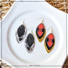 8 free cricut leather earrings template svgs. How To Make Faux Leather Earrings With A Cricut Amy Romeu