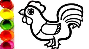 Mewarnai gambar mewarnai gambar sketsa hewan ayam 1. Cara Menggambar Ayam Jago Dan Mewarnai Mainan Mewarnai Untuk Anak Anak Dan Balita Youtube