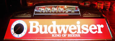 Rare Budweiser King Of Beers Clydesdale Wagon Team Lighted Pool Table Light W Working Clocks Circa 2000 Lighted Bar Signs Pool Light Budweiser