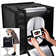 Neewer Photo Studio Light Box 20 Inches 50cm Shooting Light Tent Adjustable Brightness Foldable Portable Professional Booth Table Top Photography Lighting Kit 120 Led Lights 4 Colors Backdrops Neewer Photographic Equipment