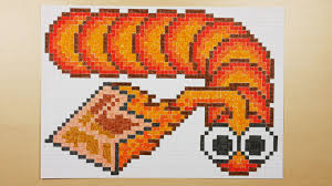 How To Draw A Video Game Slither Io Kwebbelkop Snake Pixel Art Doodle 73 Https Youtu Be Q48spidlkpq Subscribe Https Www Youtube Com Channel Uczp 6n