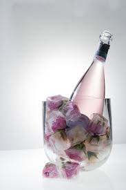 Valentines Day Ice Bucket Flower Ice Cubes Champagne Brunch Drinks