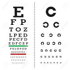 Eyes Test Chart With Latin Letters