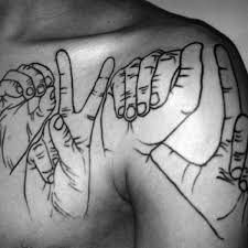 See more ideas about sign language tattoo, sign language, tattoos. 40 Sign Language Tattoo Designs For Men Communication Ink Ideas