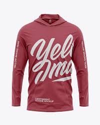Download Men S Lightweight Hoodie T Shirt Front View In Apparel Mockups On Yellow Images Object Mockups PSD Mockup Templates