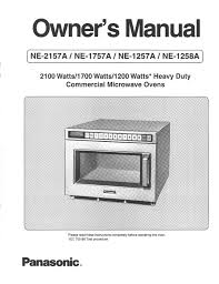 From all the manuals we've looked at, many of them use the stop or cancel button to hide the child safety lock for the controls, but some use numbers on the keypad, obvious lock buttons, the mute key, and so on. Panasonic Ne 1257a Microwave Owner S Manual Manualzz
