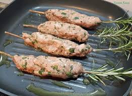 Pour boiling water over couscous mixture; Moroccan Skewers With Couscous And Yoghurt Sauce