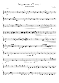 megalovania trumpet sheet music for trumpet download free