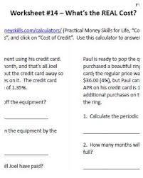 What Is The Real Cost Financial Literacy Worksheet Sample 7sistershomeschool Com Financial Literacy Worksheets Free Printable Math Worksheets Literacy Worksheets