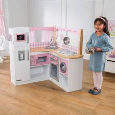 Grand Gourmet Corner Kitchen Set In 2020 Wooden Play Kitchen Play Kitchen Sets Play Kitchen